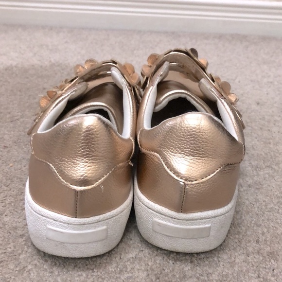 Design Lab Lord & Taylor | Gold Flower Sneakers - Picture 3 of 11